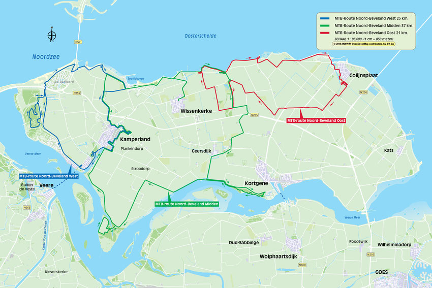 MTB-routes Noord-Beveland